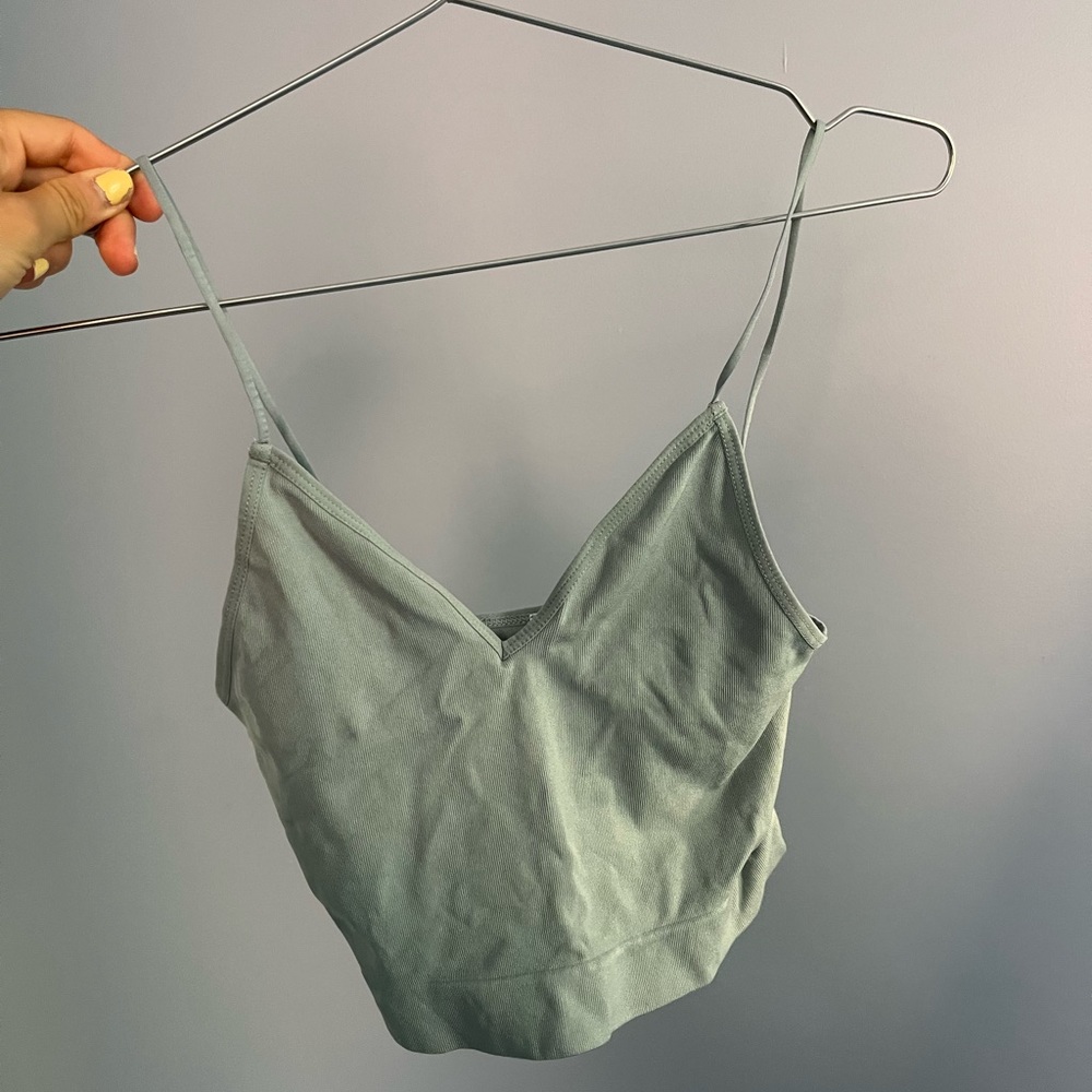 Subdued green tank top